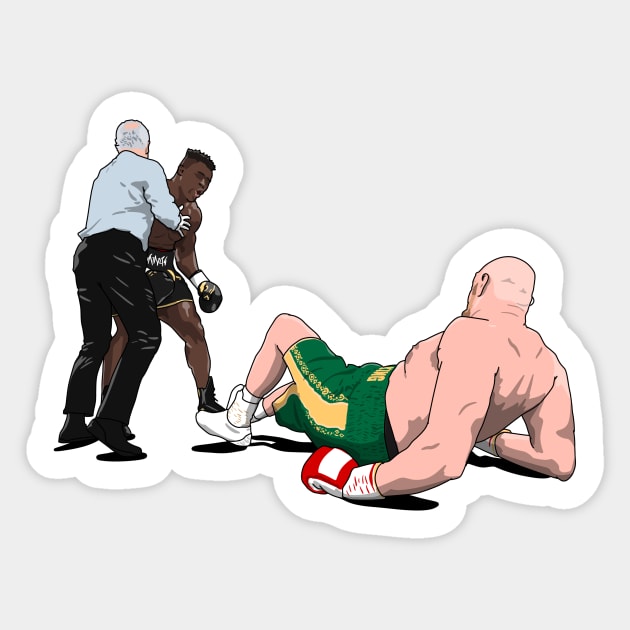 Francis kocks fury Sticker by Seeyaseiya